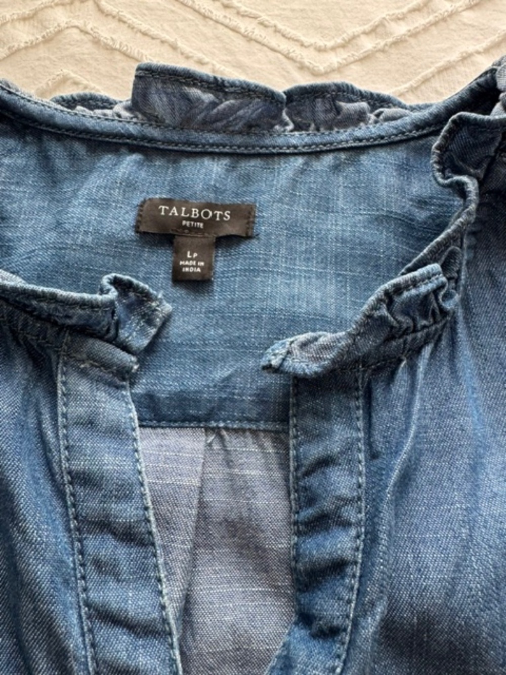 TALBOTS Denim Shirtdress - Size L (petite)